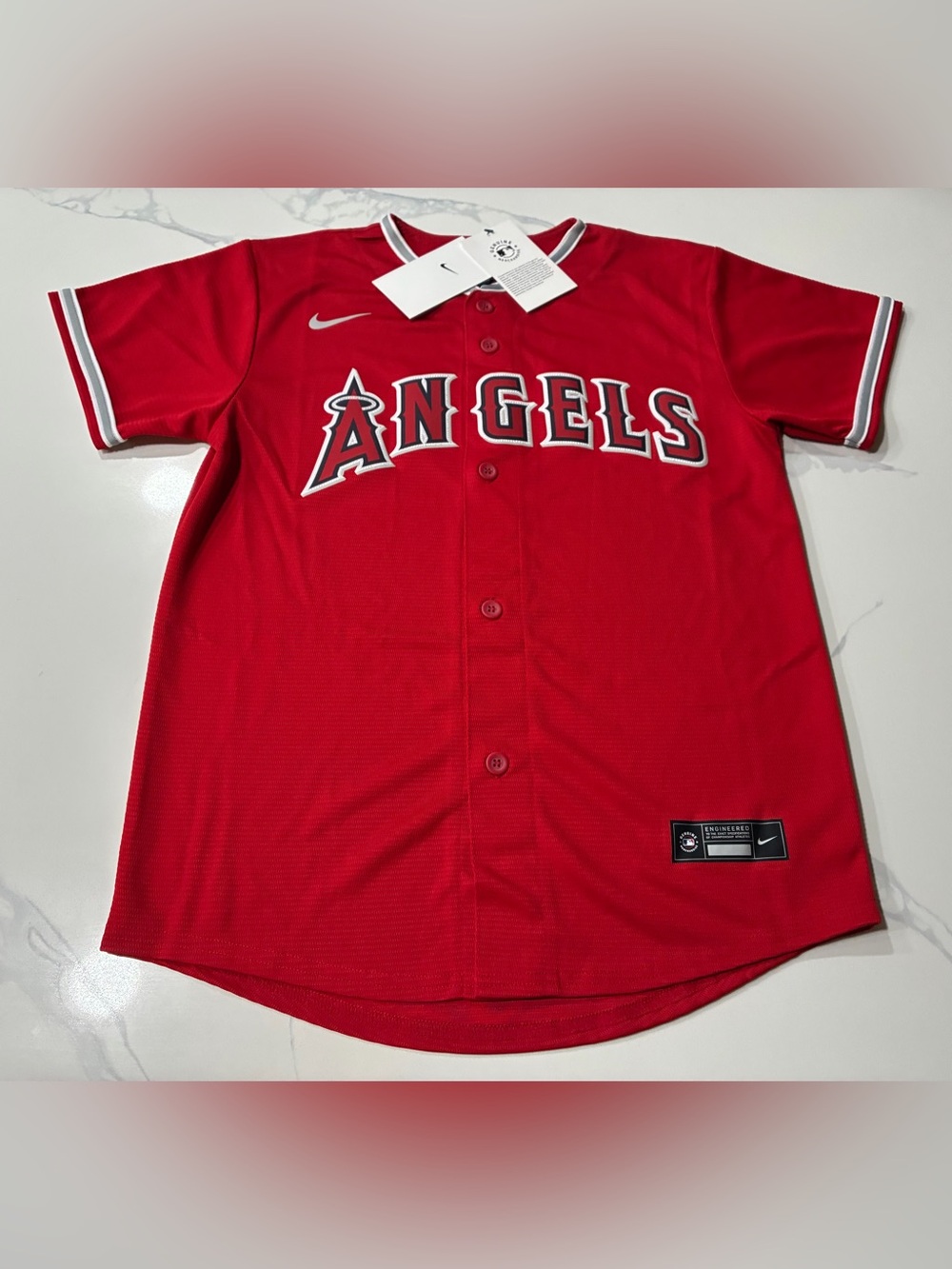 Los Angeles Angels Youth Nike Jersey (Medium 10-12) Retails For $70